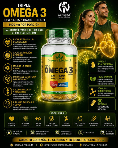 1 OMEGA 3 TRIPLE 1400mg 60 cápsulas